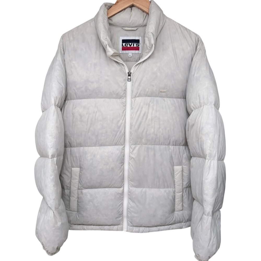 Levi's Men's M Puffer Jacket White Cream